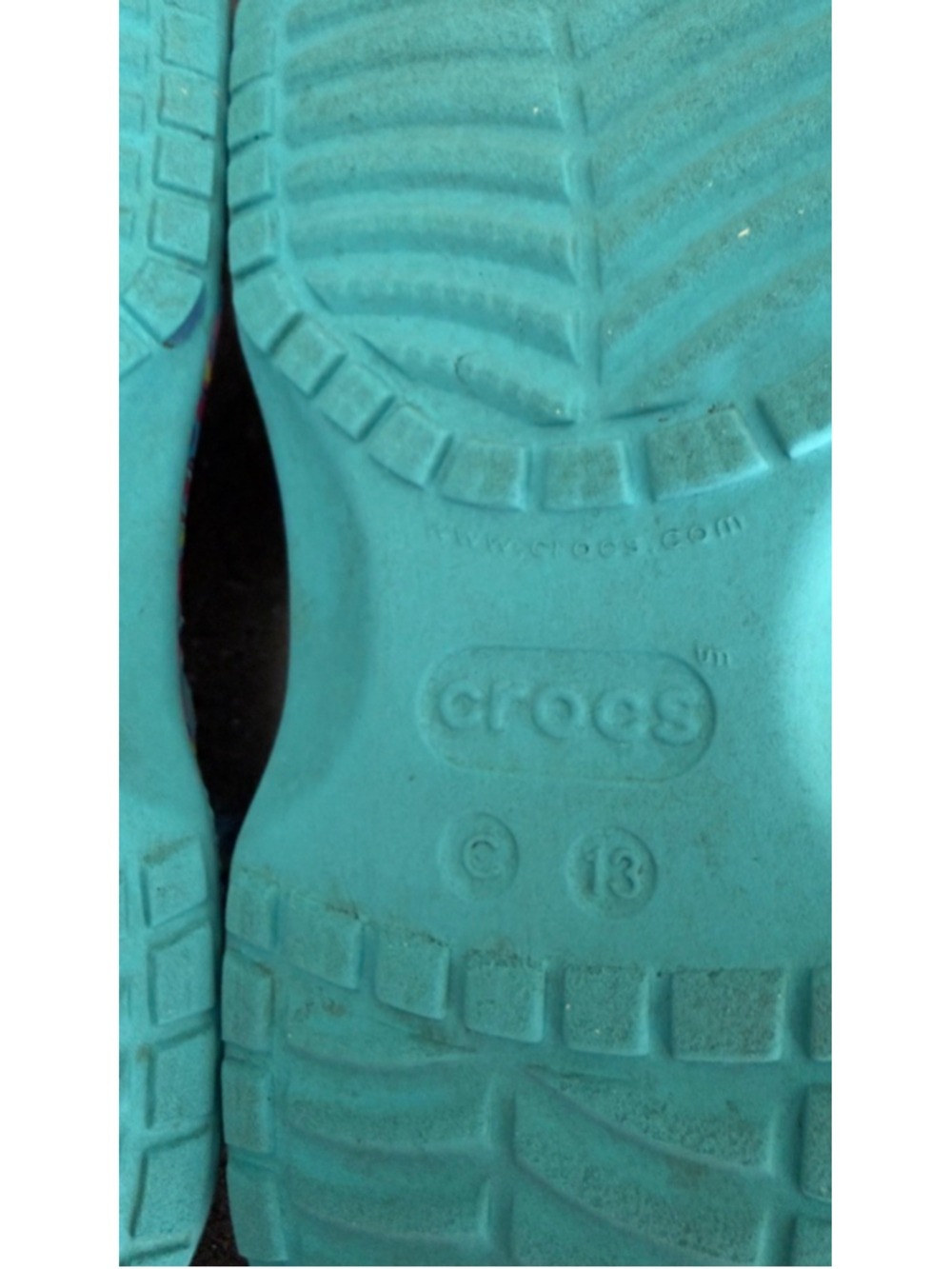 Girls Crocs Lisa Frank Sandals & Flip Flops 13 (Little Girl) Blue Multicolor - Picture 7 of 10